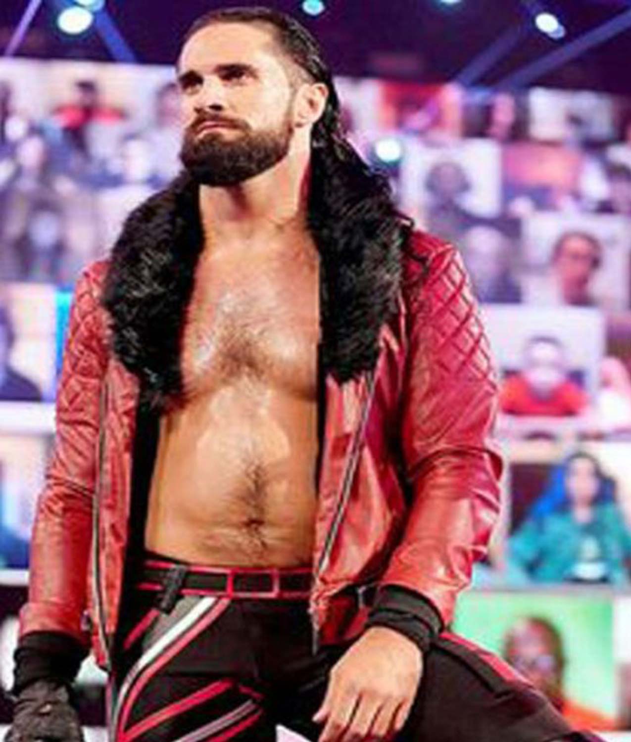 WWE Seth Rollins Quilted Jacket WWE Seth Rollins Quilted Jacket - Image 3