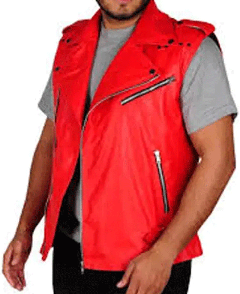 Shinsuke Nakamura Red Leather Vest Shinsuke Nakamura Red Leather Vest - Image 2