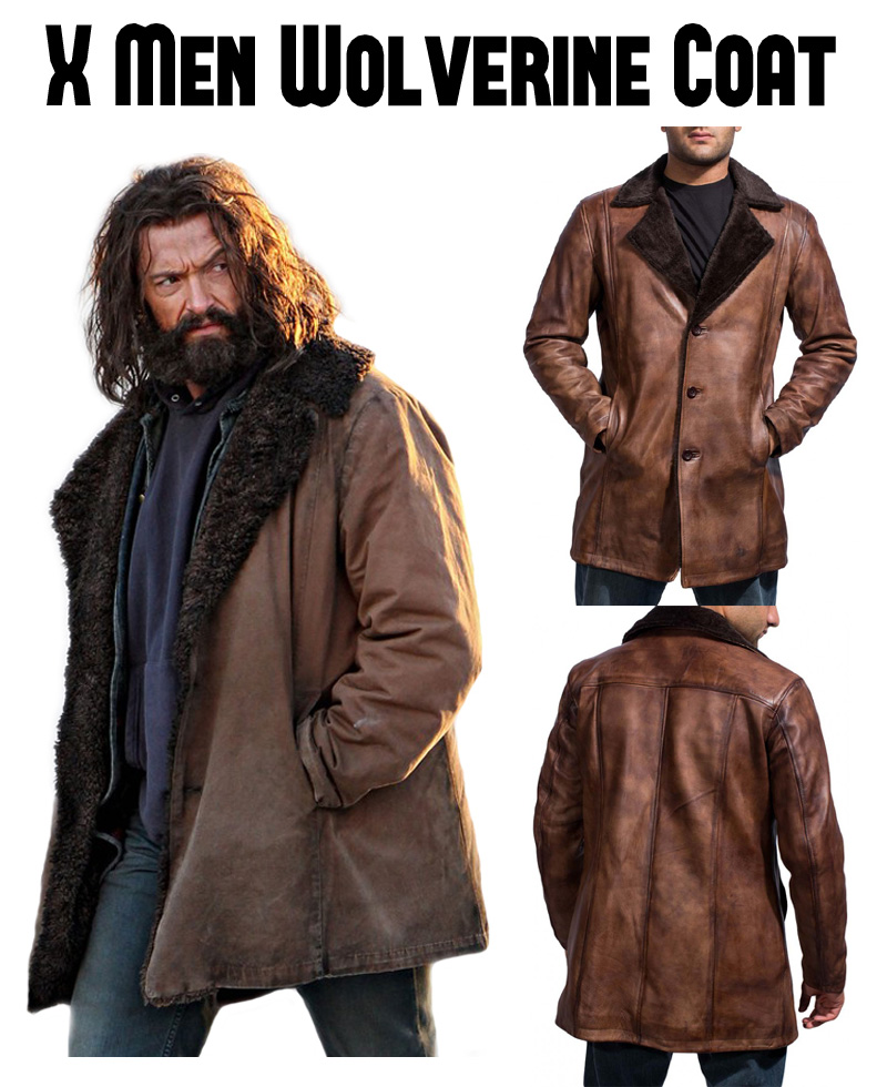 X-Men Wolverine Shearling Coat x men wolverine coat