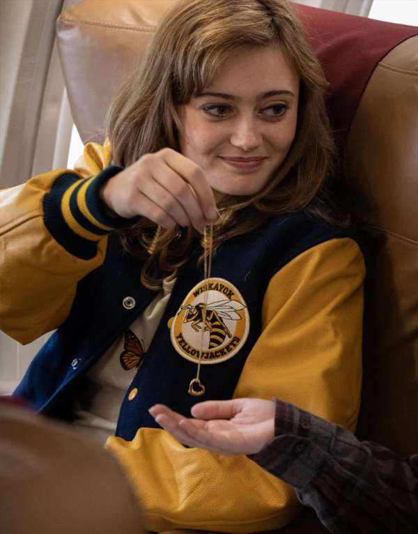 Yellowjackets Ella Purnell Blue Bomber Jacket