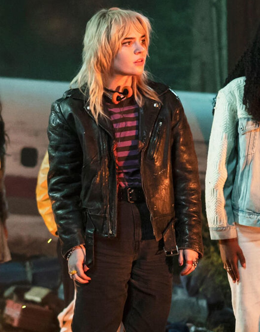 Yellowjackets Sophie Thatcher Leather Jacket Yellowjackets Sophie Thatcher Leather Jacket