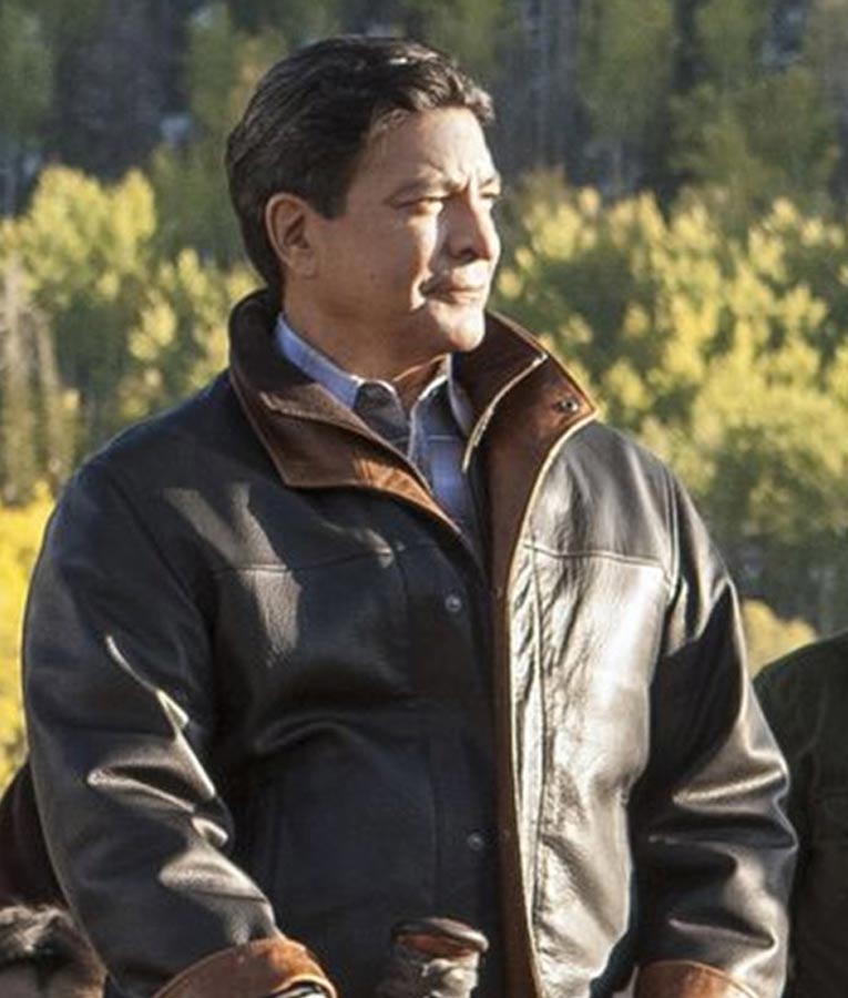 Gil Birmingham Yellowstone Brown Leather Jacket Gil Birmingham Yellowstone Brown Leather Jacket