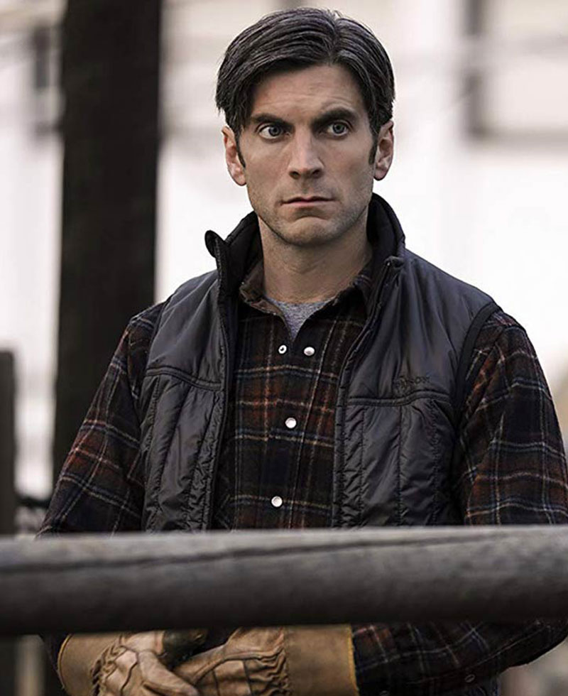Yellowstone Wes Bentley Black Satin Vest Yellowstone Wes Bentley Black Satin Vest