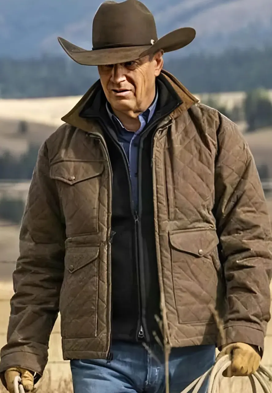 Yellowstone Season 4 John Dutton Quilted Jacket john dutton quilted jacket