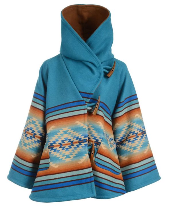 kelly reilly yellowstone blue hooded coat