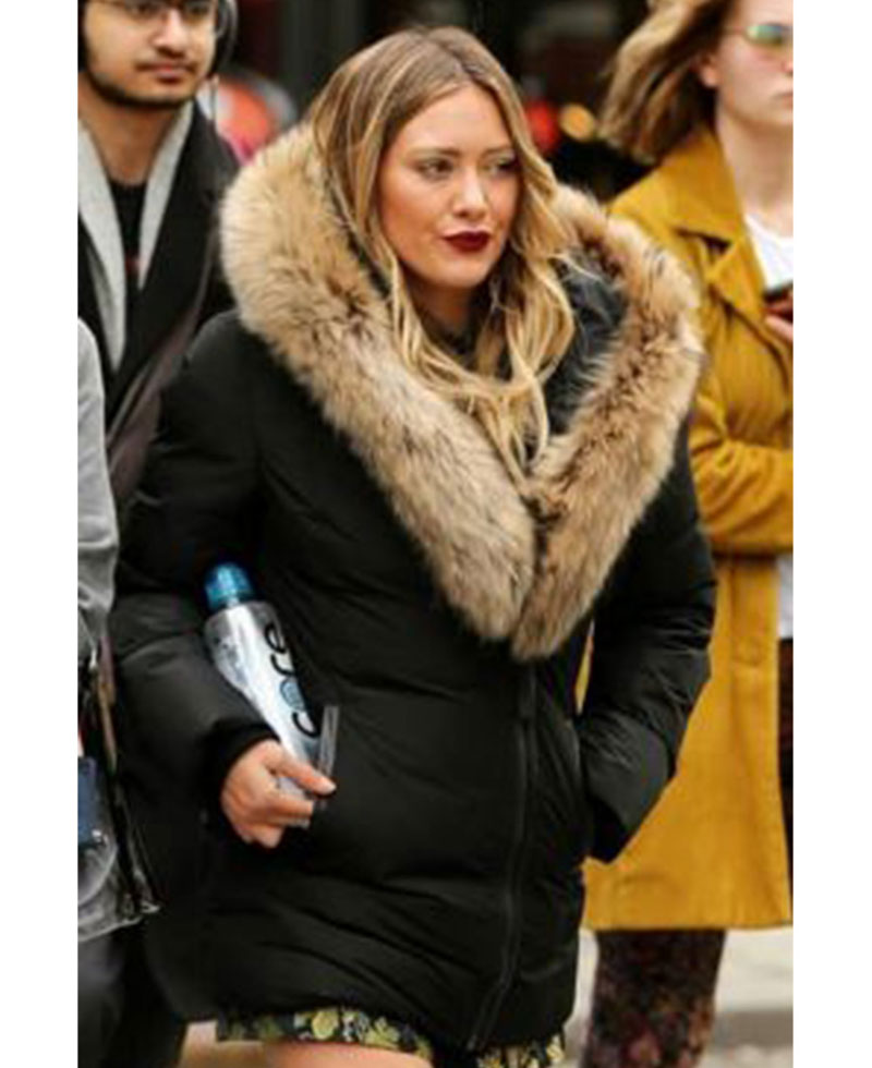 Younger Hilary Duff Cotton Shawl Collar Coat Younger Hilary Duff Cotton Shawl Collar Coat - Image 3