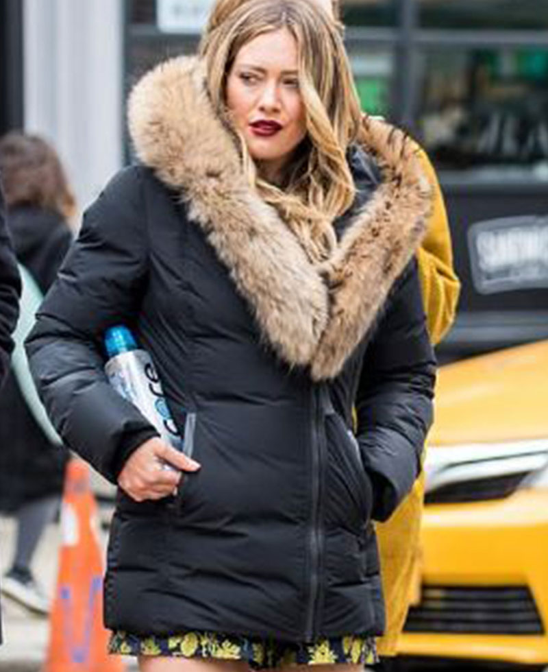 Younger Hilary Duff Cotton Shawl Collar Coat Younger Hilary Duff Cotton Shawl Collar Coat