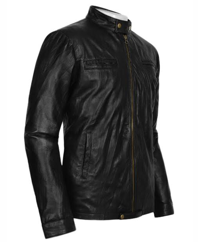 Zac Efron Wrinkled Washed 17 Again Leather Jacket 17 again jacket