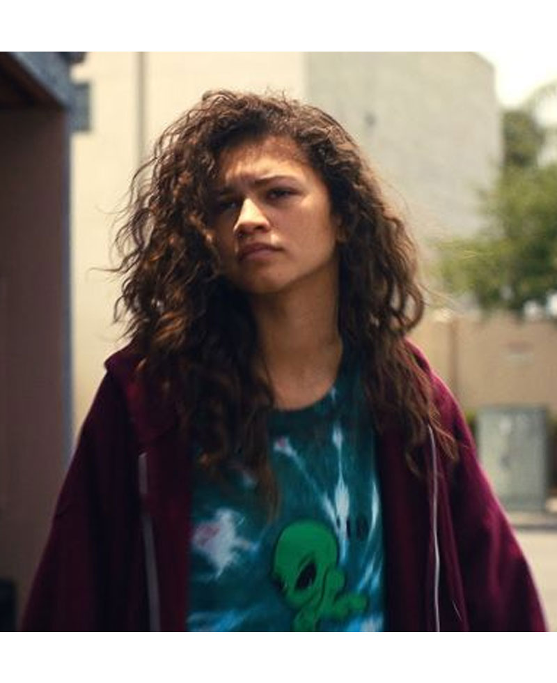 Zendaya Euphoria Fleece Hoodie Zendaya Euphoria Fleece Hoodie - Image 4