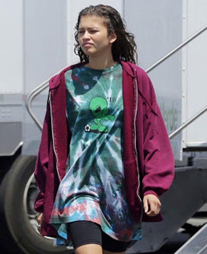 Zendaya Euphoria Fleece Hoodie Zendaya Euphoria Fleece Hoodie - Image 3