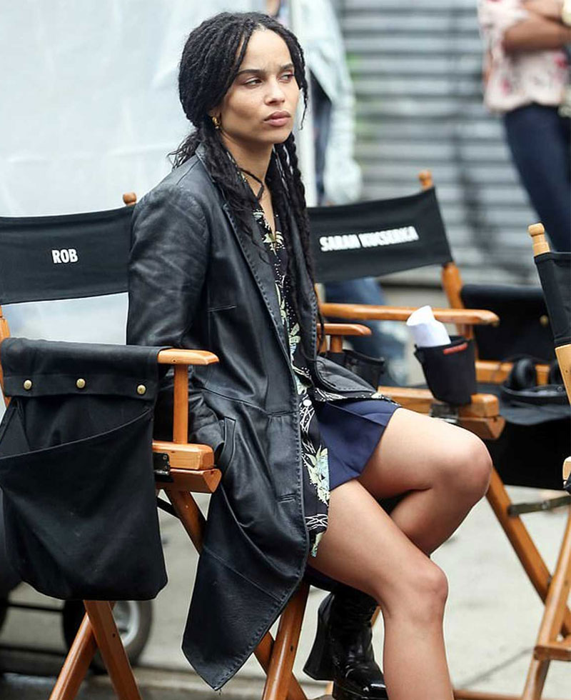 Zoe Kravitz High Fidelity Black Leather Coat Zoe Kravitz High Fidelity Black Leather Coat - Image 3
