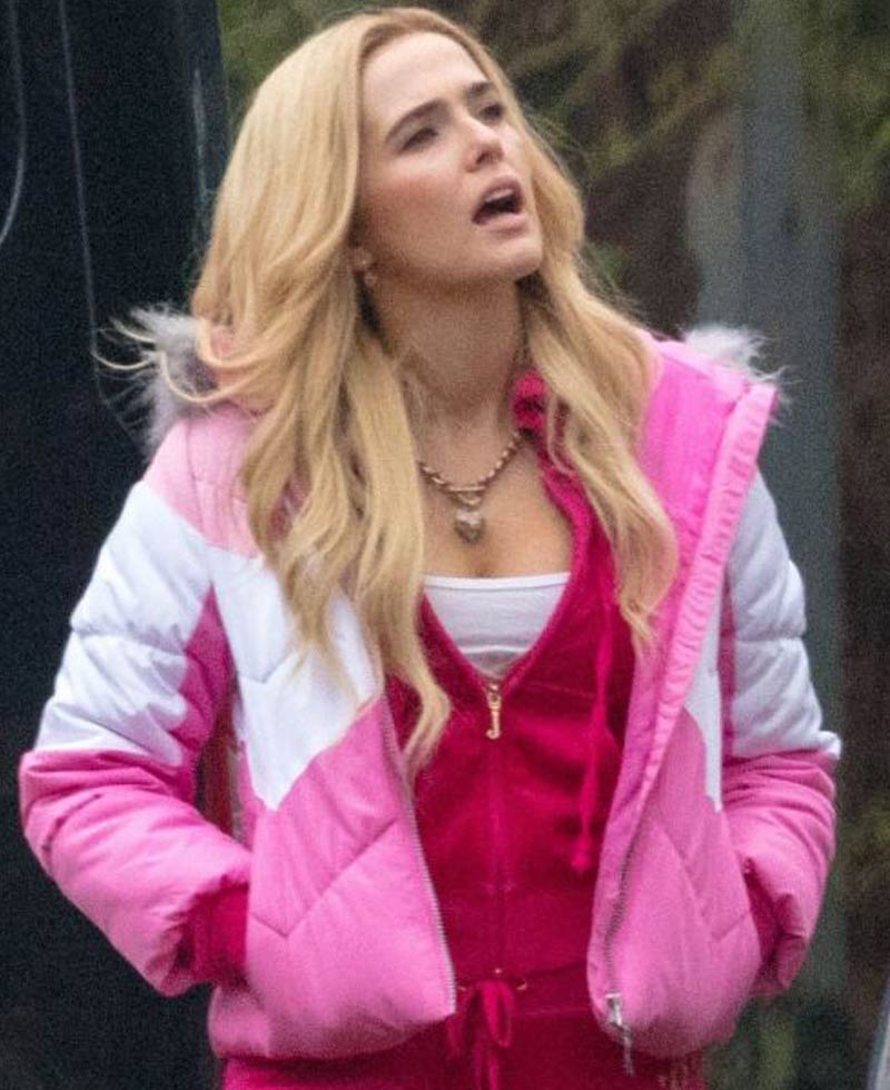 Zoey Deutch Zombieland Double Tap Pink Jacket Zoey Deutch Zombieland Double Tap Pink Jacket - Image 3