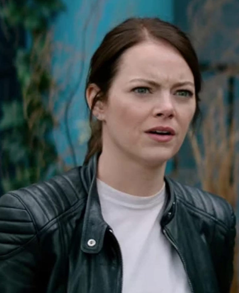 Zombieland Double Tap Emma Stone Biker Leather Jacket Zombieland Double Tap Emma Stone Biker Leather Jacket - Image 5