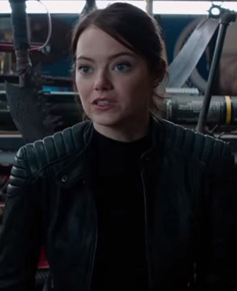 Zombieland Double Tap Emma Stone Biker Leather Jacket Zombieland Double Tap Emma Stone Biker Leather Jacket - Image 7